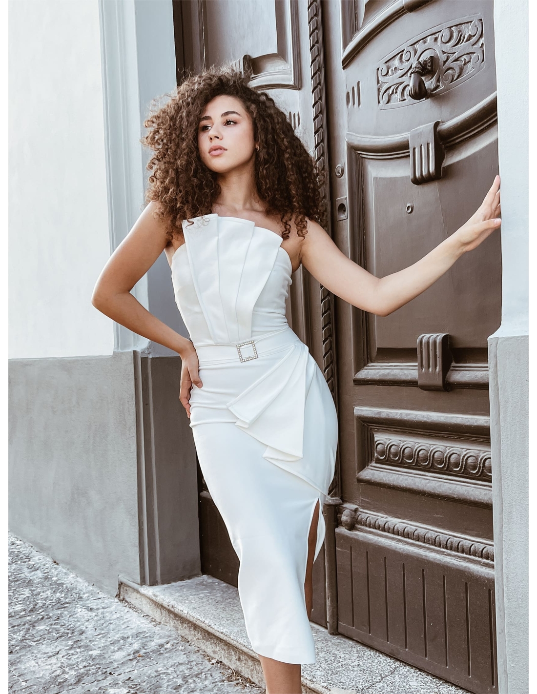 Rochie bandage white