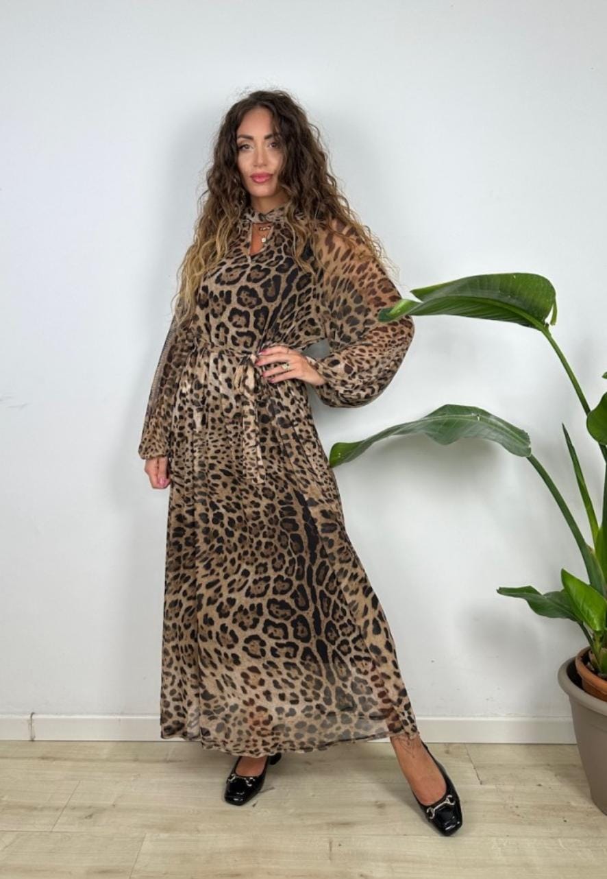 Rochie animal print vaporoasă