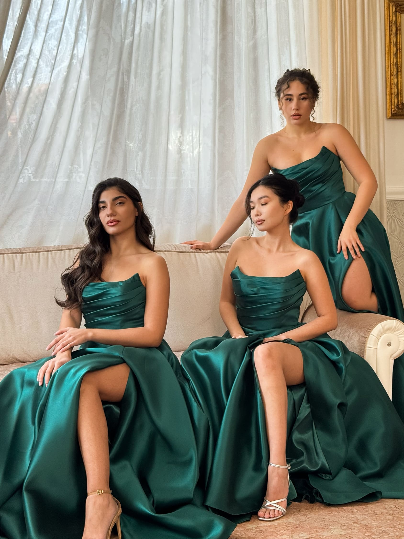 Rochie de seara  Mezzaluna –  Tafta Eleganta si Rafinament