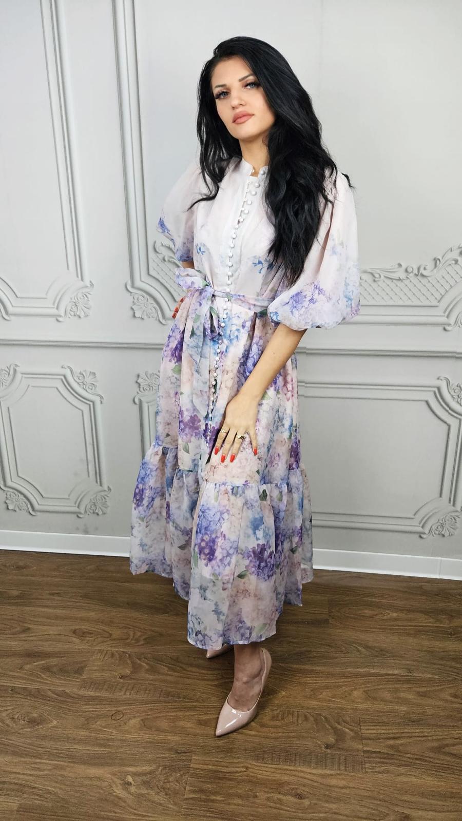 rochie de zi cu flori