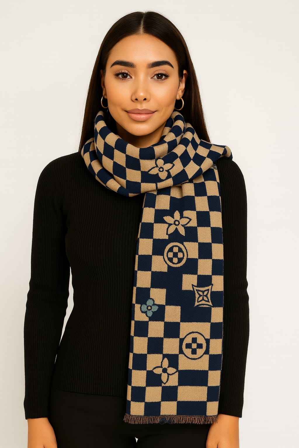 Eșarfă premium din lână, cashmere și viscoză